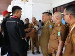 Foto: Gubernur Babel Hidayat Arsani saat diwawancarai pada hari ke-tiga Retret Kepala Daerah Gelombang Kedua (Dok. Diskominfo Babel)