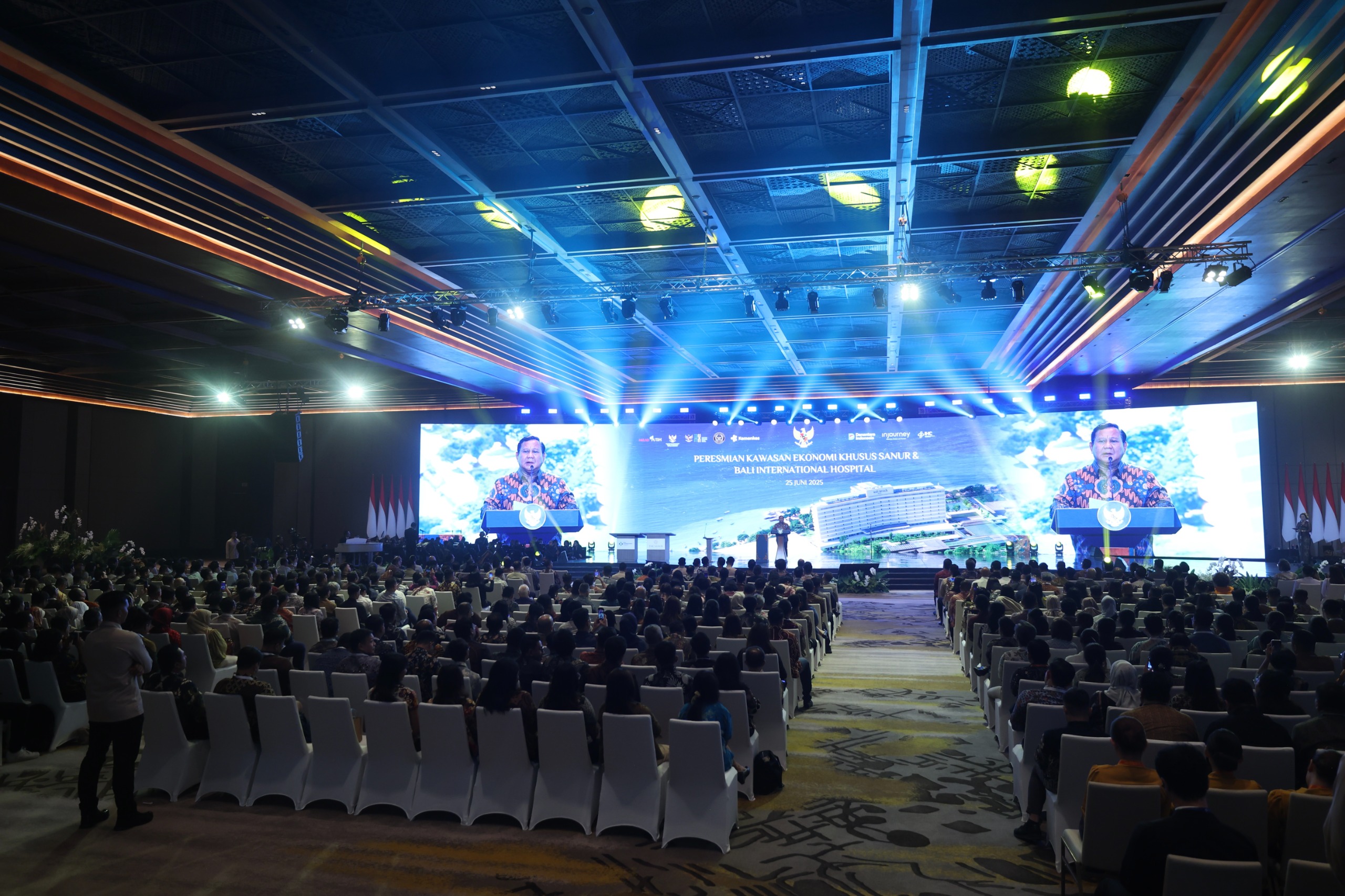 Foto: Presiden Prabowo saat mengunjungi Sanur dalam peresmian fasilitas kesehatan tingkat internasional.