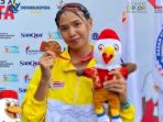Cornelia Safira usai raih perunggu POPNAS XVII (Dok. PASI Pangkalpinang)